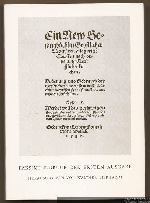  - Ein new Gesangbüchlin geistlicher Lieder (= Beiträge zur mittelrheinischen Musikgeschichte, Nr. 11. Edition Schott 6251).