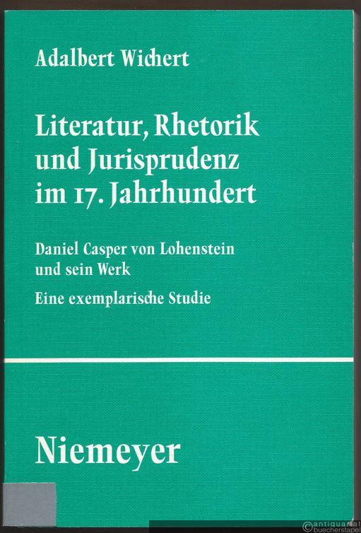 - Literatur, Rhetorik und Jurisprudenz im 17. Jahrhundert. Daniel Casper von Lohenstein und sein Werk. Eine exemplarische Studie (= Studien und Texte zur Sozialgeschichte der Literatur, Band 32).  - Literatur, Rhetorik und Jurisprudenz im 17. Jahrhundert. Daniel Casper von Lohenstein und sein Werk. Eine exemplarische Studie (= Studien und Texte zur Sozialgeschichte der Literatur, Band 32).