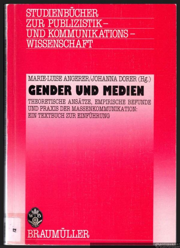 - Gender und Medien. Theoretische Ansätze, empirische Befunde und Praxis der Massenkommunikation: ein Textbuch zur Einführung (= Studienbücher zur Publizistik- und Kommunikationswissenschaft, Band 9).  - Gender und Medien. Theoretische Ansätze, empirische Befunde und Praxis der Massenkommunikation: ein Textbuch zur Einführung (= Studienbücher zur Publizistik- und Kommunikationswissenschaft, Band 9).