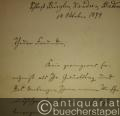 Eigh. Brief m. U. Schloß Bürglen, Kandern in Baden. 14. Oktober 1879. 8 S. (20 x 12,5 cm). An eine Freundin [die Frau seines Freundes Fritz Esser in Bonn].