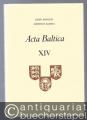 Acta Baltica (= Liber Annalis Instituti Baltici, XIV 1974).