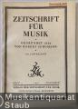 Zeitschrift für Musik. Monatsschrift für eine geistige Erneuerung der deutschen Musik. 108. Jahrgang 1941. Zeitschrift für Musik. Monatsschrift für eine geistige Erneuerung der deutschen Musik. 108. Jahrgang 1941.