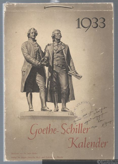  - Goethe-Schiller Kalender 1933.
