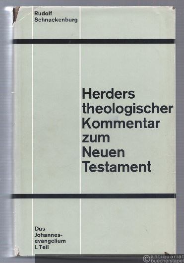  - Das Johannesevangelium. I. Teil: Einleitung und Kommentar zu Kap. 1-4 (= Herders theologischer Kommentar zum Neuen Testament, IV/1).