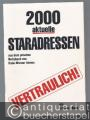2000 aktuelle Staradressen aus dem privaten Notizbuch von Hans-Werner Asmus. Vertraulich!