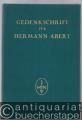 Gedenkschrift für Hermann Abert. Von seinen Schülern.